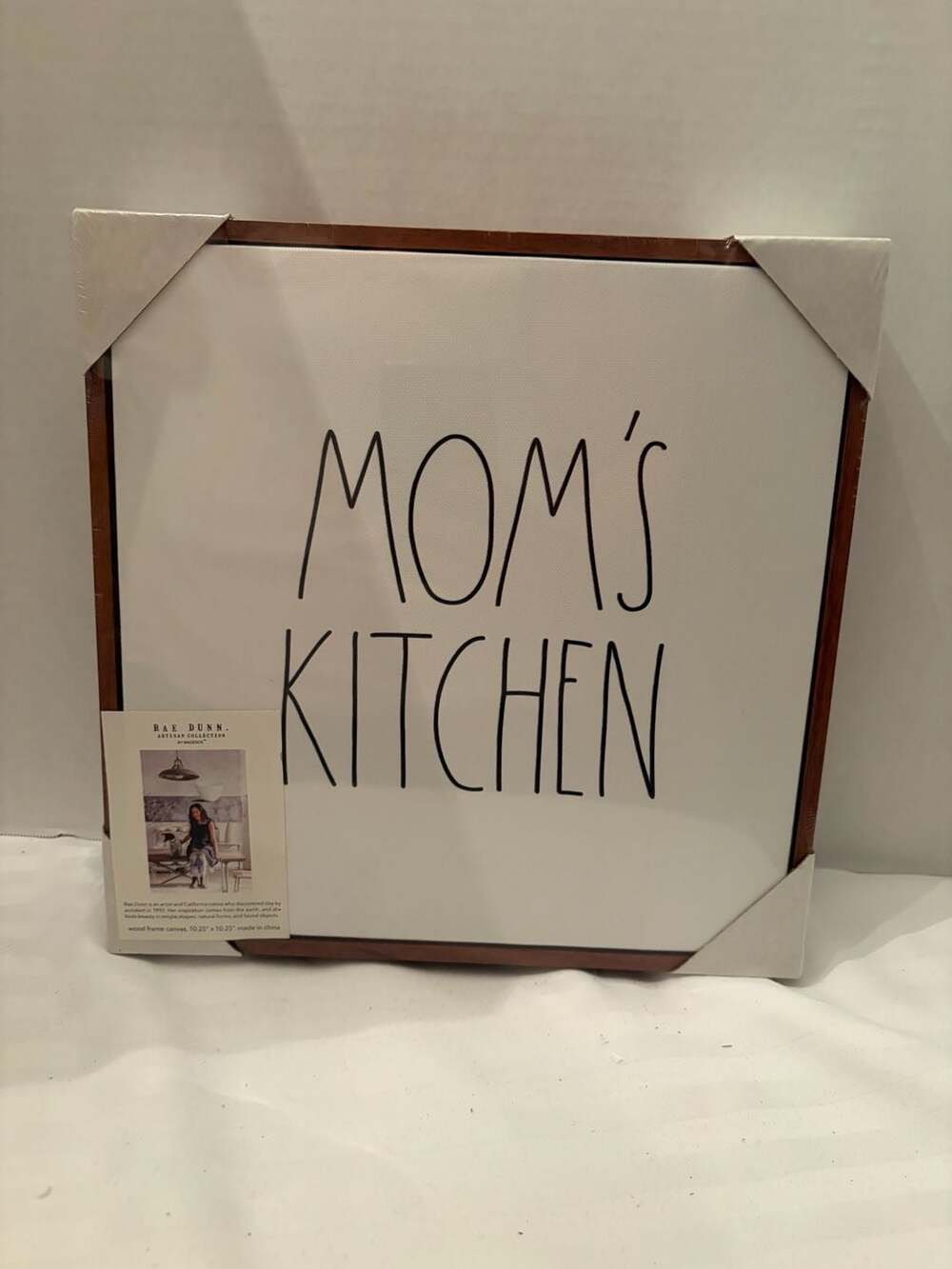 Rae Dunn Artisan Collection Mom's Kitchen Wood Frame Canvas